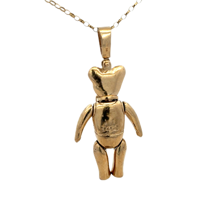 9ct yellow gold bear pendant 27.4g (sh27501b)