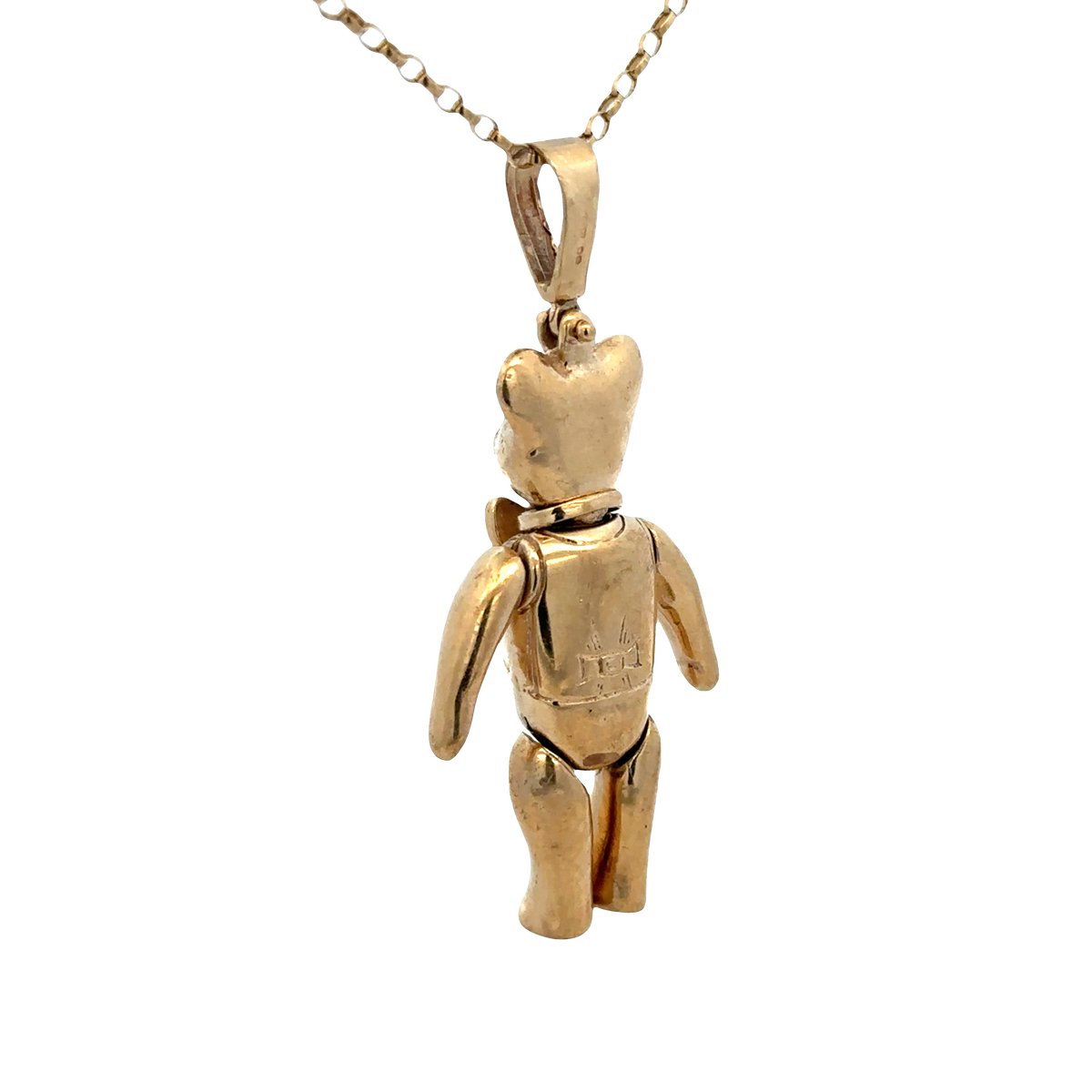 9ct yellow gold bear pendant 27.4g (sh27501b)