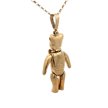 9ct yellow gold bear pendant 27.4g (sh27501b)