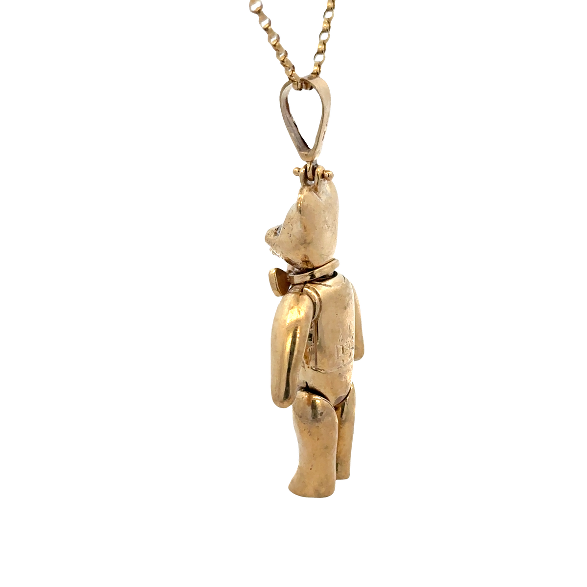 9ct yellow gold bear pendant 27.4g (sh27501b)
