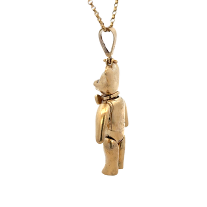 9ct yellow gold bear pendant 27.4g (sh27501b)