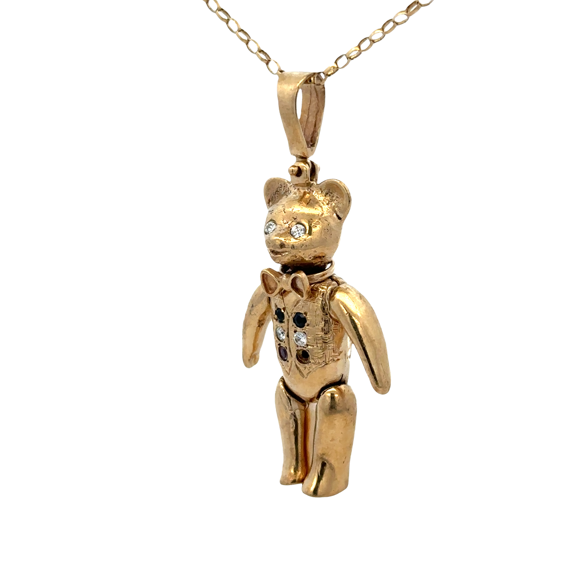 9ct yellow gold bear pendant 27.4g (sh27501b)