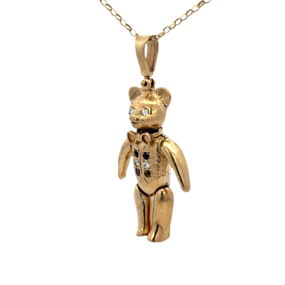 9ct yellow gold bear pendant 27.4g (sh27501b)