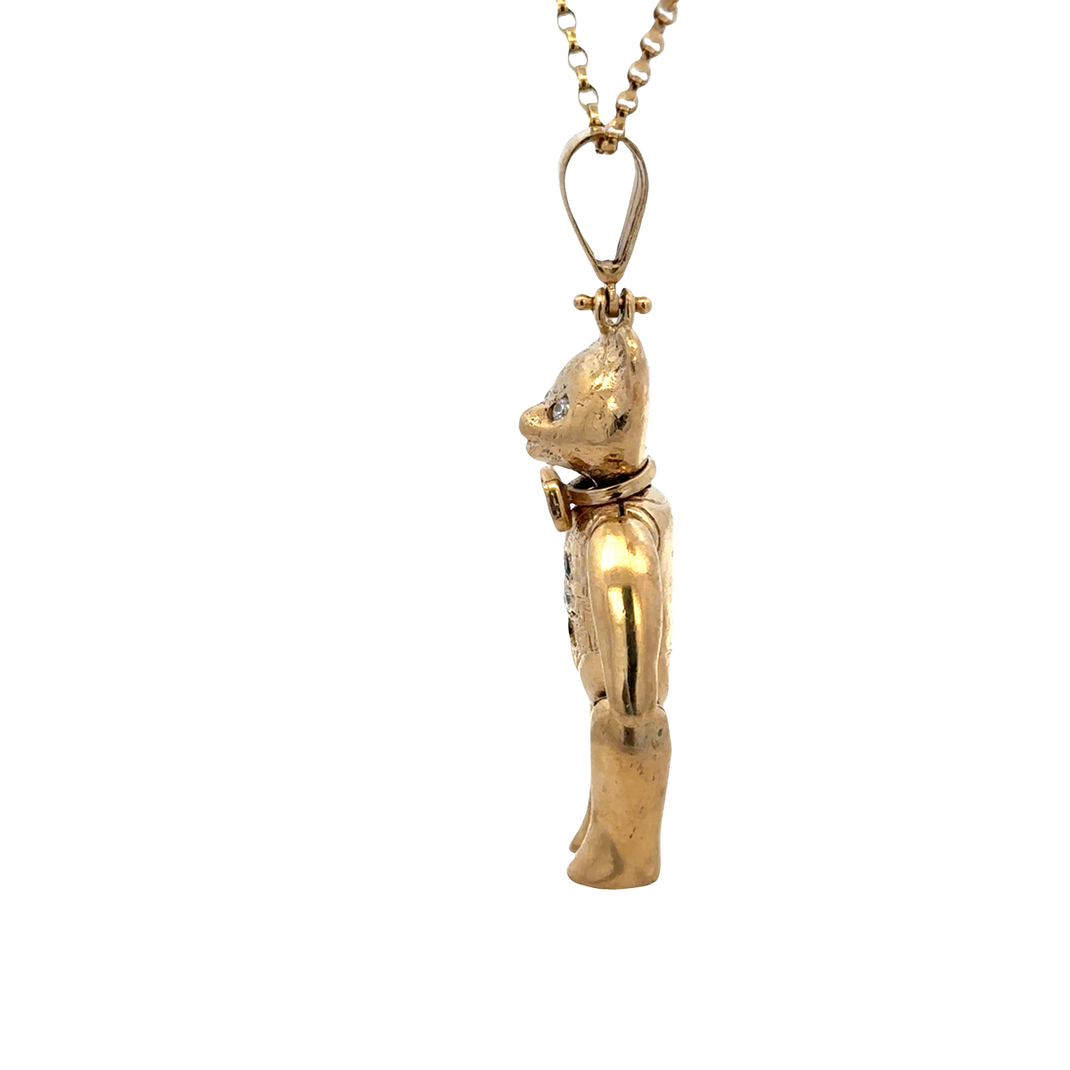 9ct yellow gold bear pendant 27.4g (sh27501b)