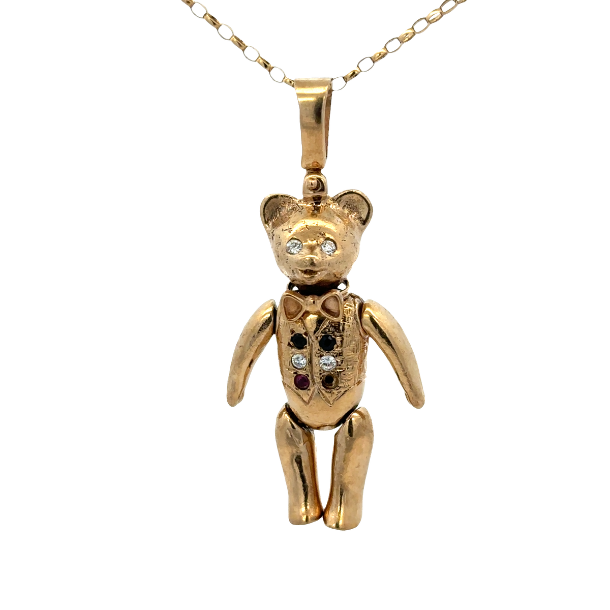 9ct yellow gold bear pendant 27.4g (sh27501b)