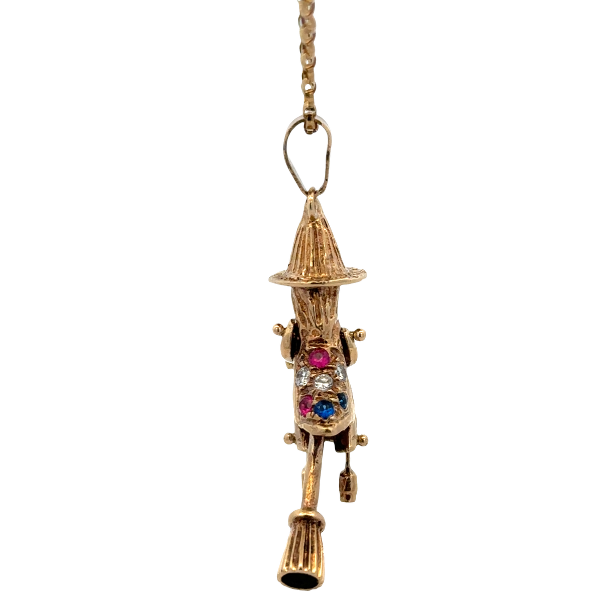 9ct yellow gold witch pendant 7.5g (sh25707l)