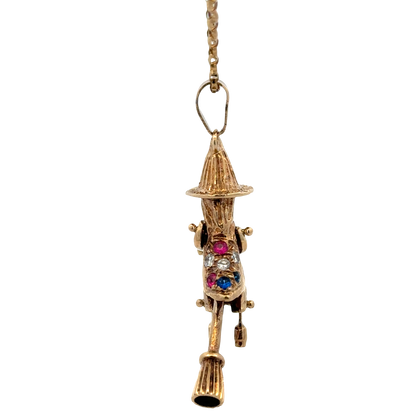 9ct yellow gold witch pendant 7.5g (sh25707l)