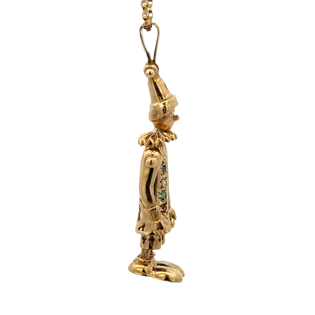 9ct yellow gold clown pendant 8.6g (sh25396l)