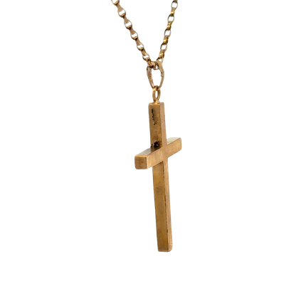 9ct yellow gold cross pendant 4.9g (sh27236b)