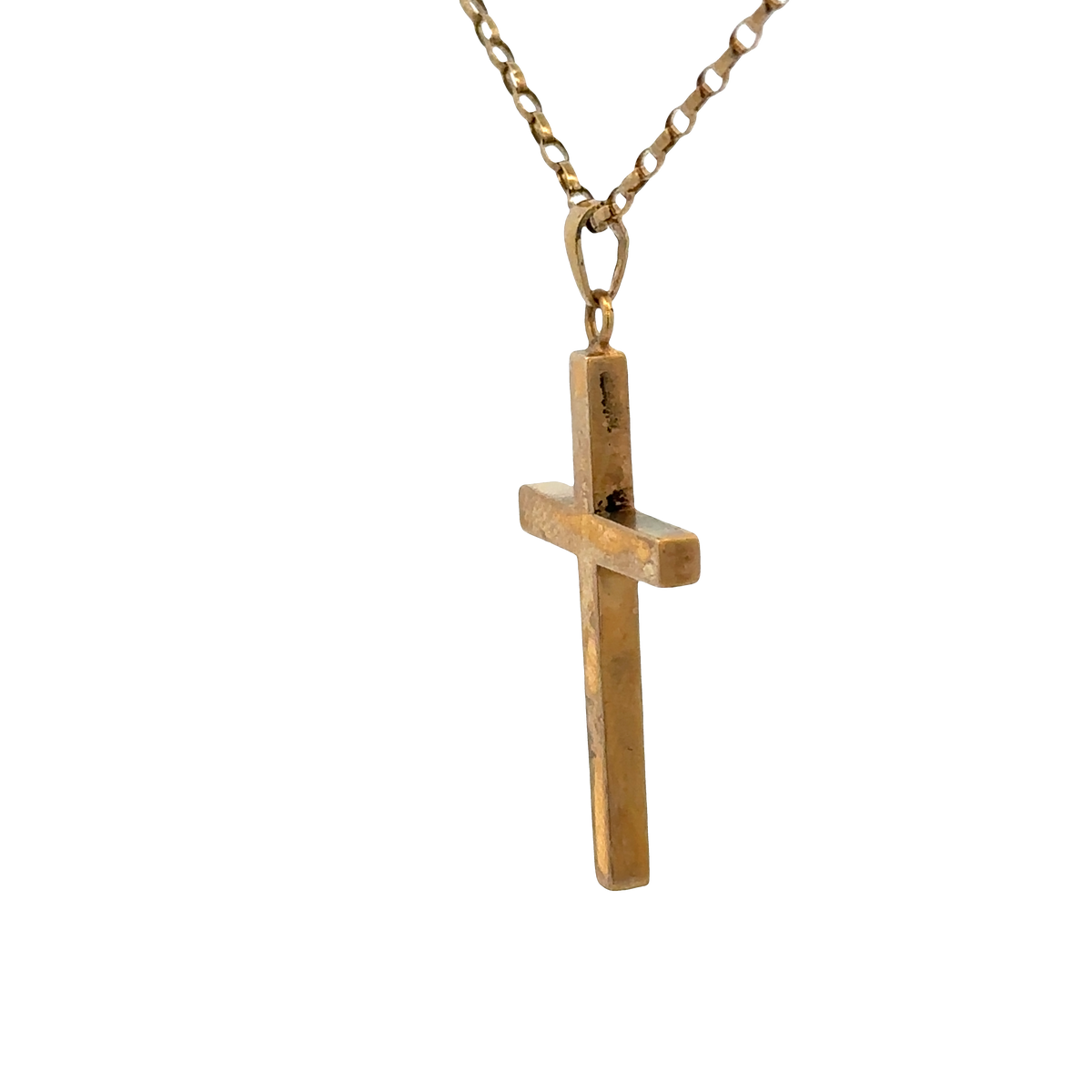 9ct yellow gold cross pendant 4.9g (sh27236b)