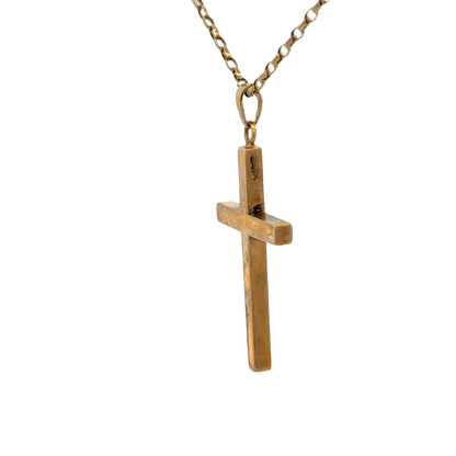9ct yellow gold cross pendant 4.9g (sh27236b)
