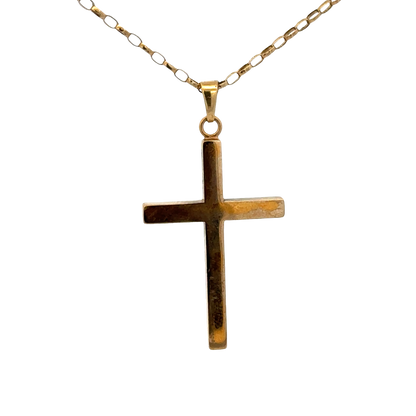 9ct yellow gold cross pendant 4.9g (sh27236b)