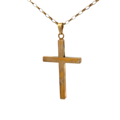 9ct yellow gold cross pendant 4.9g (sh27236b)