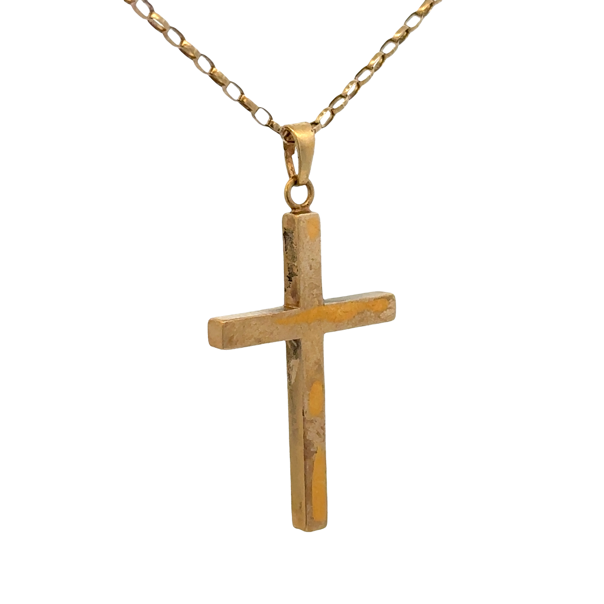 9ct yellow gold cross pendant 4.9g (sh27236b)