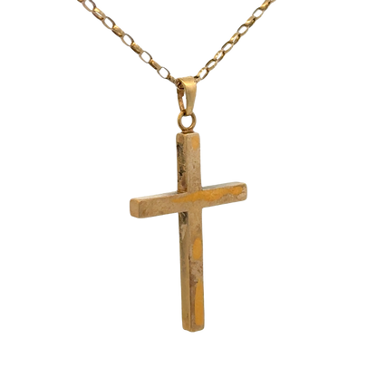 9ct yellow gold cross pendant 4.9g (sh27236b)