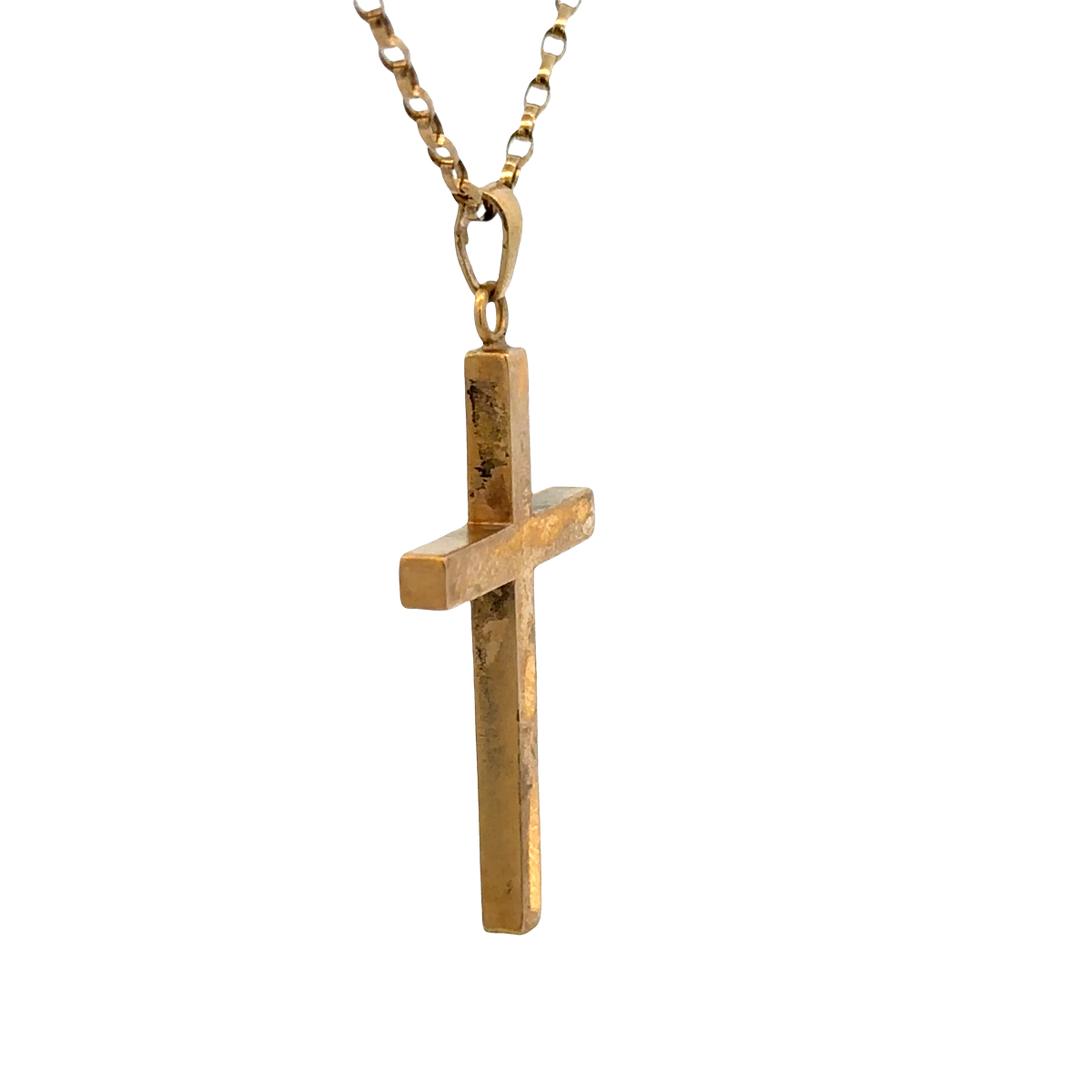 9ct yellow gold cross pendant 4.9g (sh27236b)