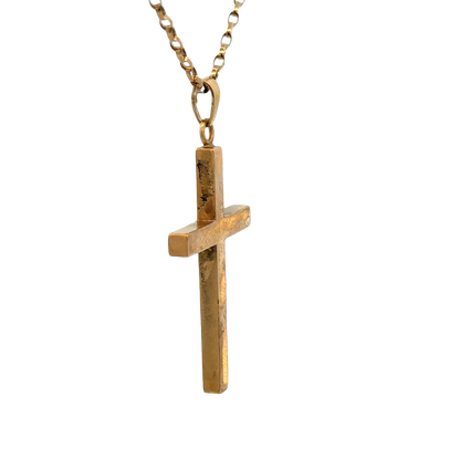 9ct yellow gold cross pendant 4.9g (sh27236b)