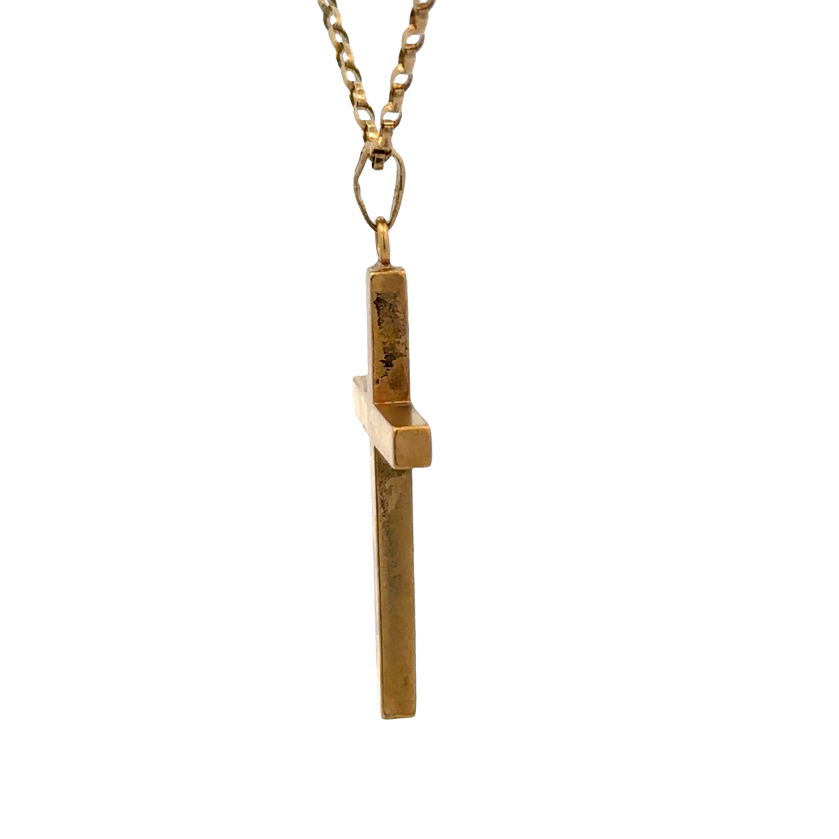 9ct yellow gold cross pendant 4.9g (sh27236b)