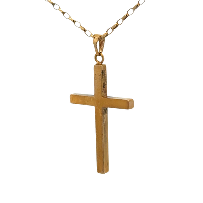 9ct yellow gold cross pendant 4.9g (sh27236b)