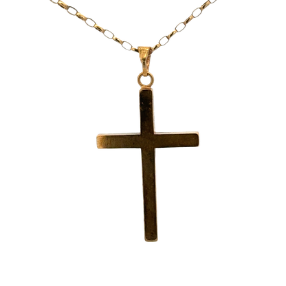 9ct yellow gold cross pendant 4.9g (sh27236b)