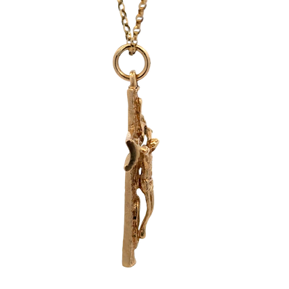 9ct yellow gold cross pendant 6g (sh27239b)