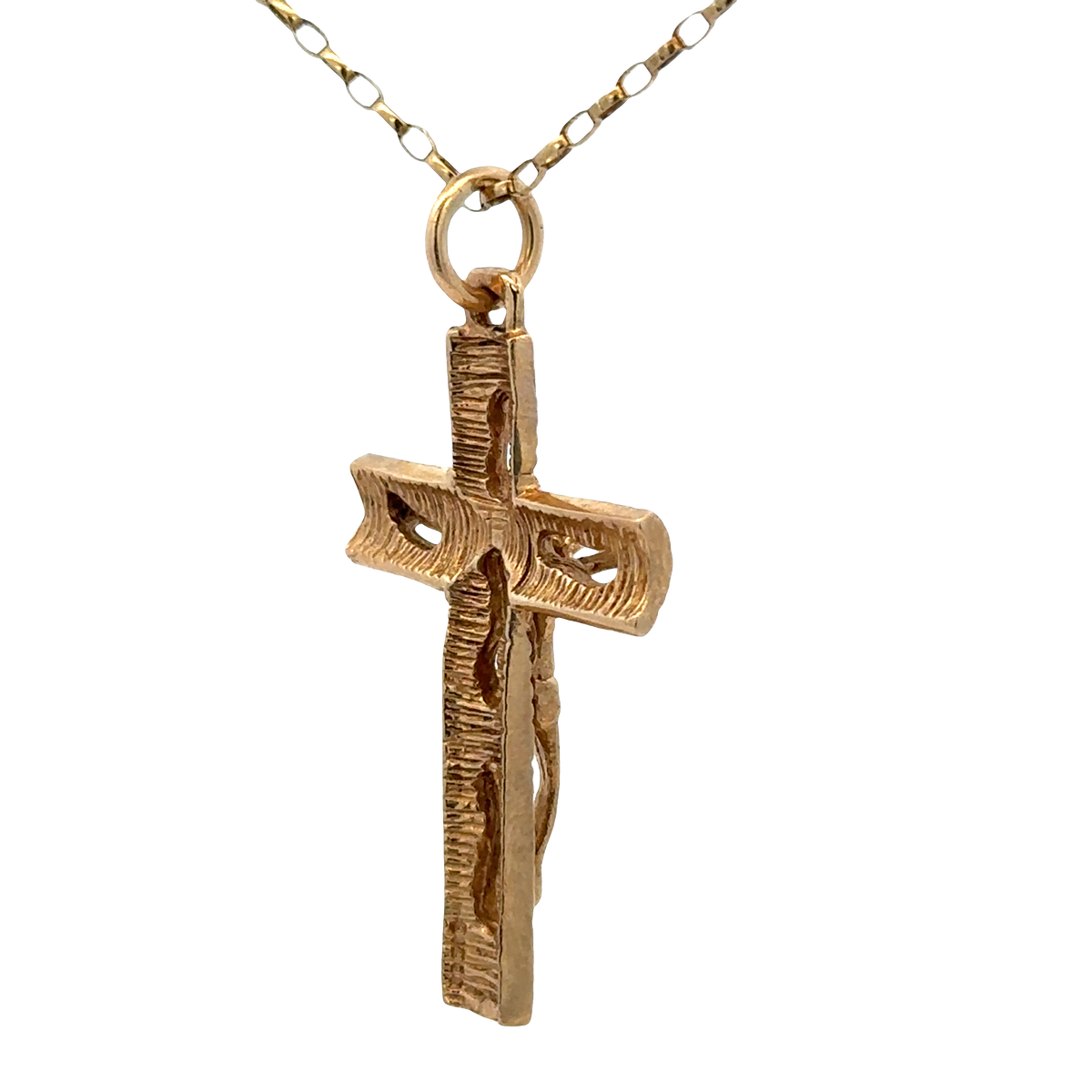 9ct yellow gold cross pendant 6g (sh27239b)