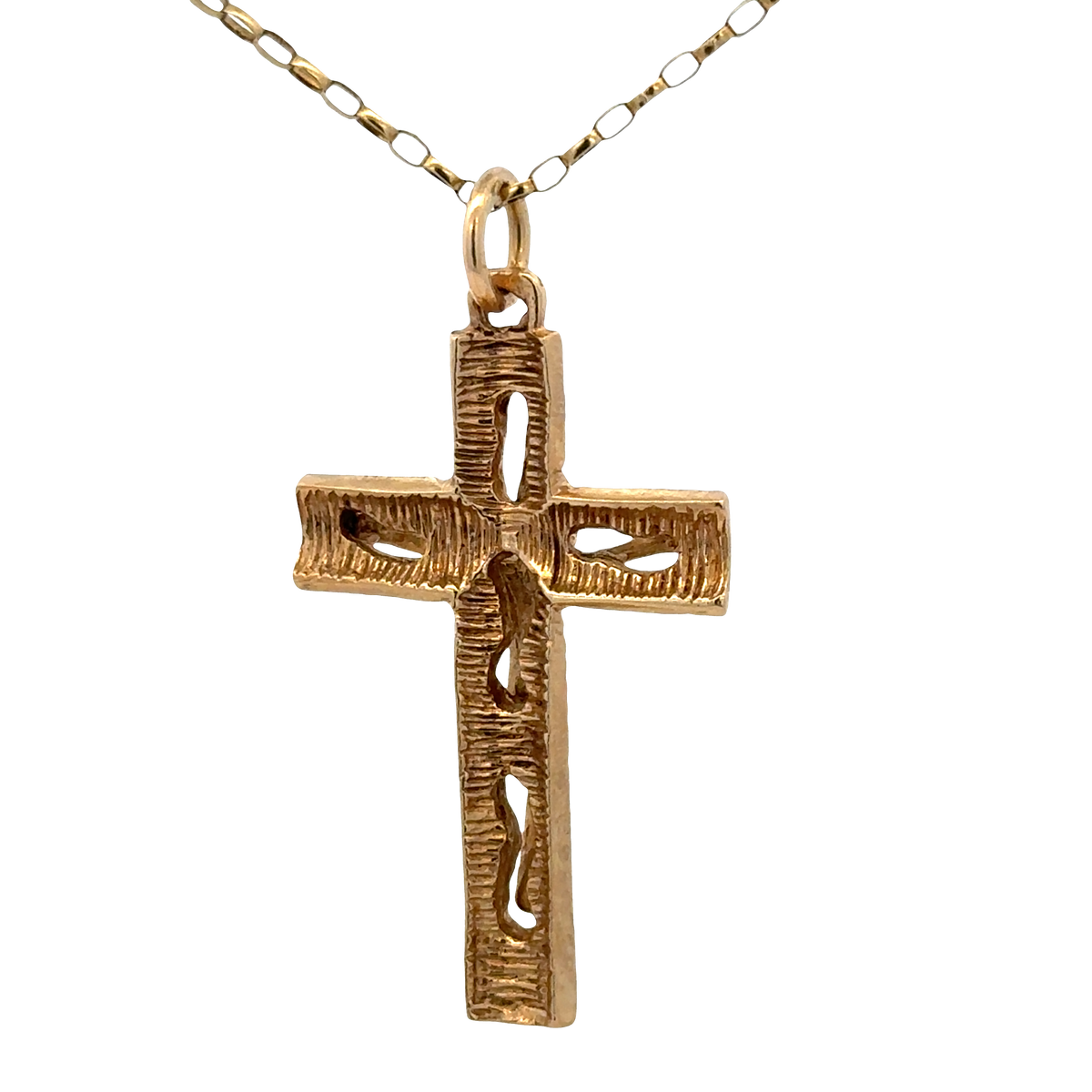 9ct yellow gold cross pendant 6g (sh27239b)