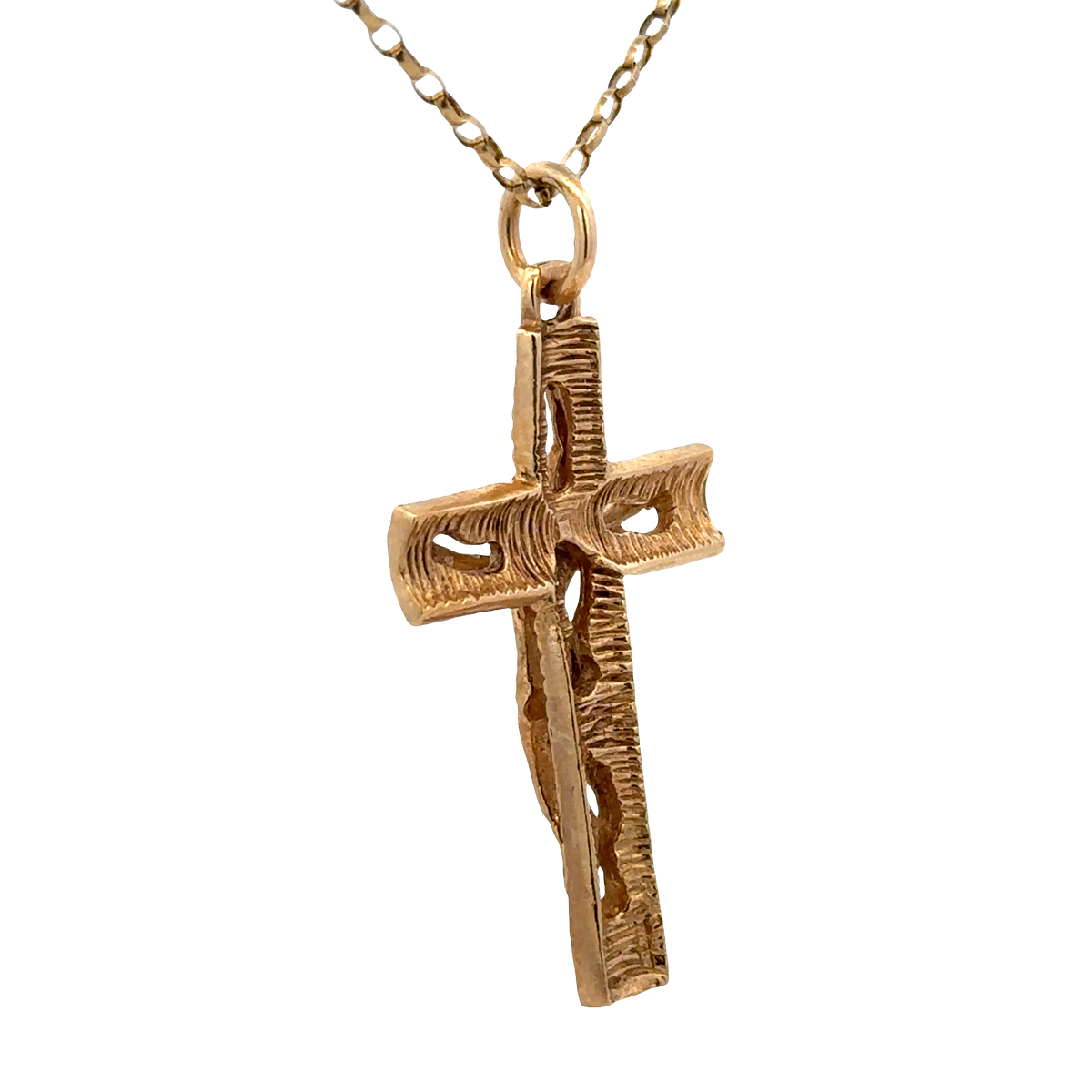 9ct yellow gold cross pendant 6g (sh27239b)