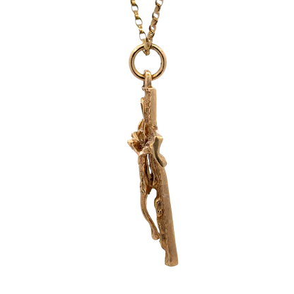 9ct yellow gold cross pendant 6g (sh27239b)
