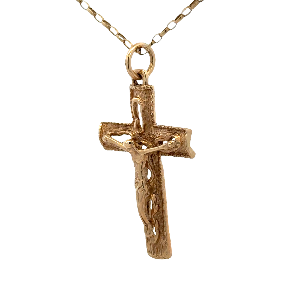 9ct yellow gold cross pendant 6g (sh27239b)