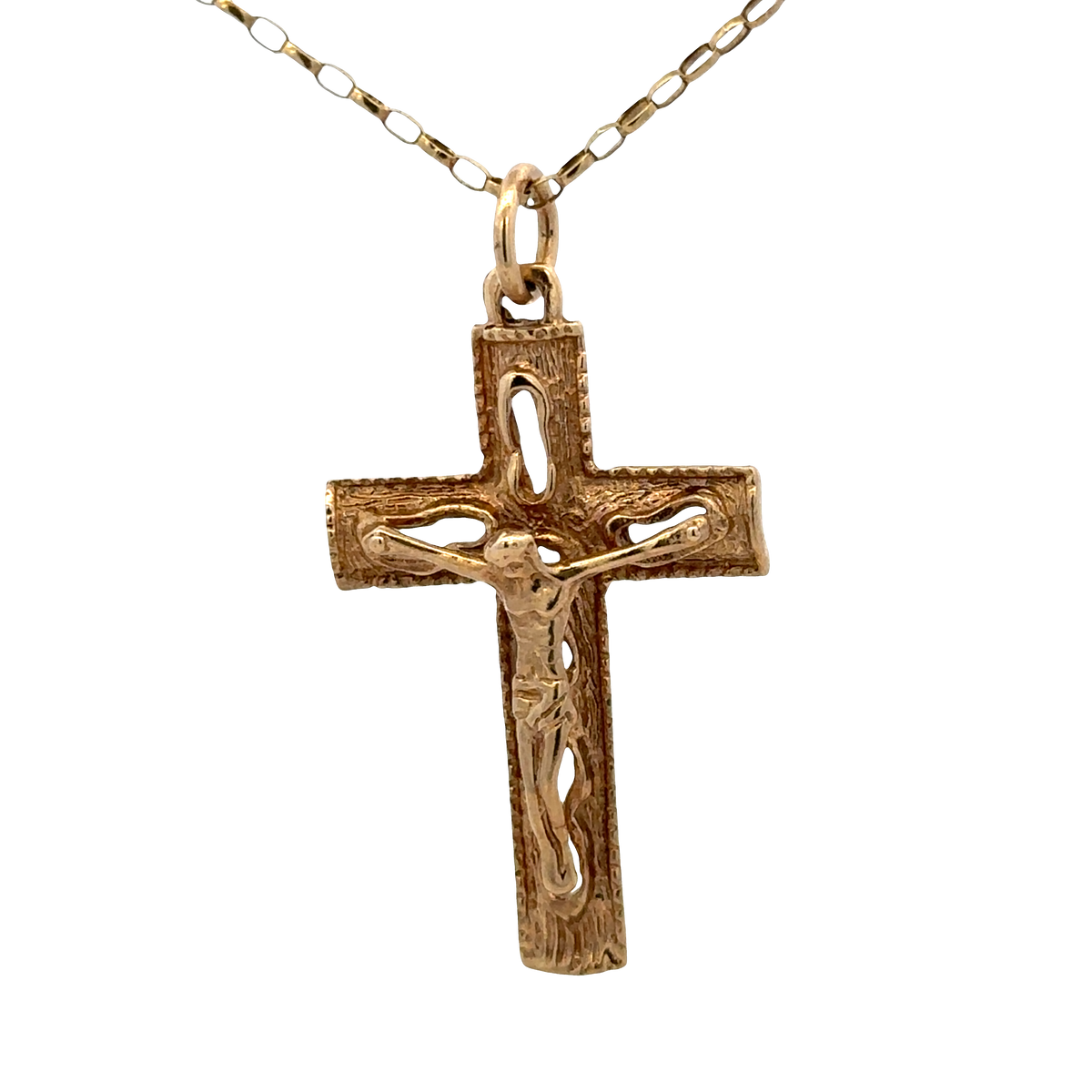 9ct yellow gold cross pendant 6g (sh27239b)