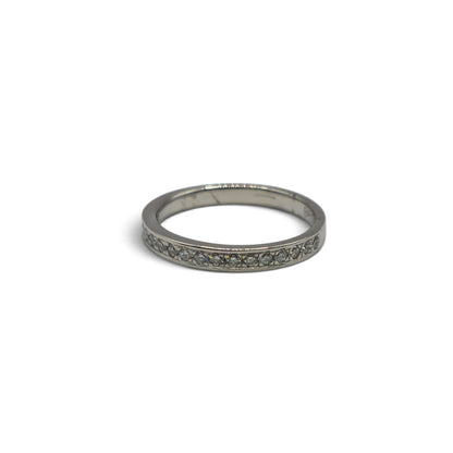 Platinum half eternity diamond ring  sh27167b