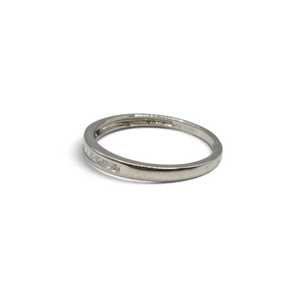 Platinum half eternity diamond ring   sh27172b