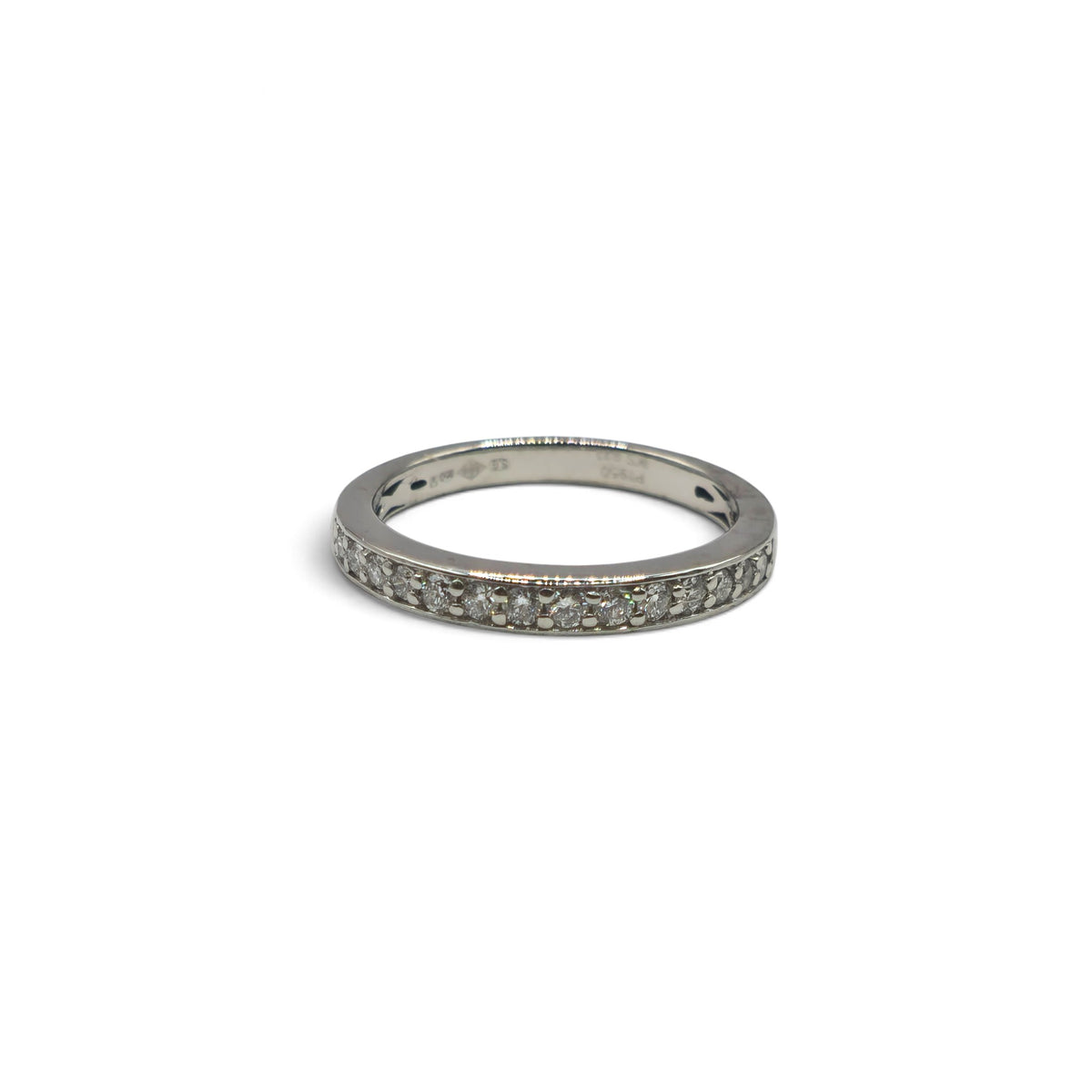 Platinum half eternity diamond ring  sh27173b
