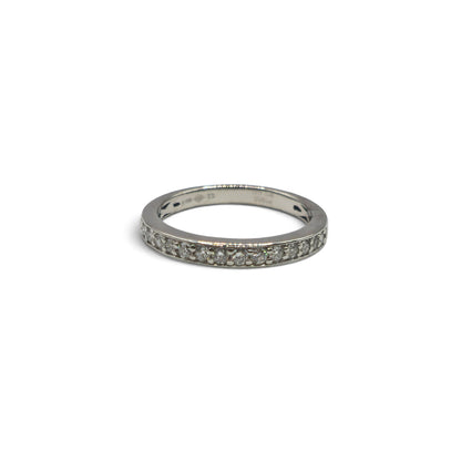 Platinum half eternity diamond ring  sh27173b
