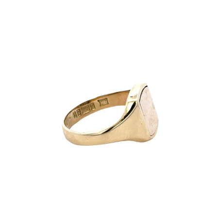 9ct yellow gold masonic ring  27824b