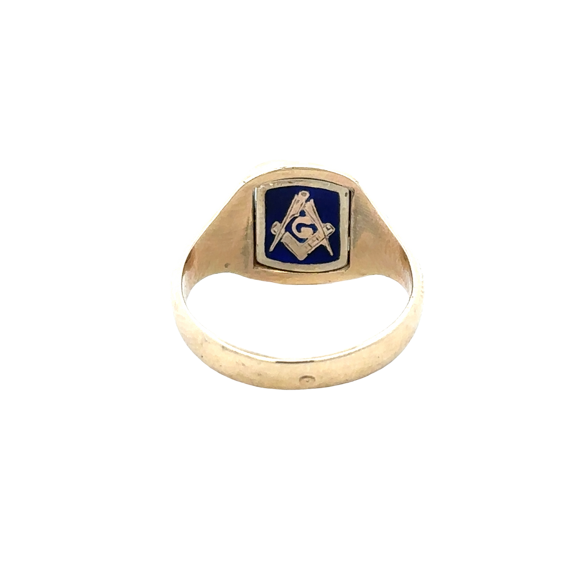 9ct yellow gold masonic ring  27824b
