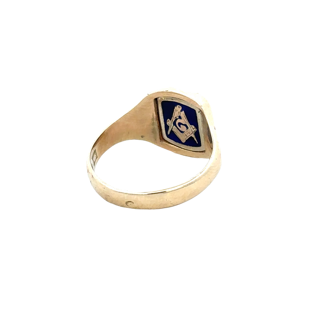 9ct yellow gold masonic ring  27824b