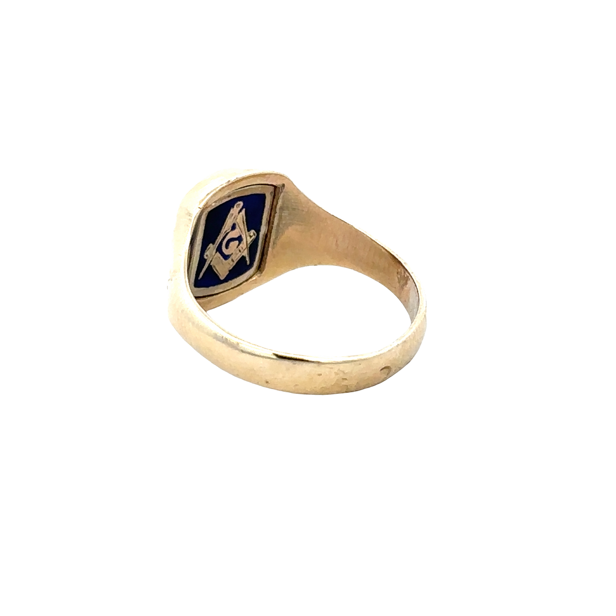9ct yellow gold masonic ring  27824b
