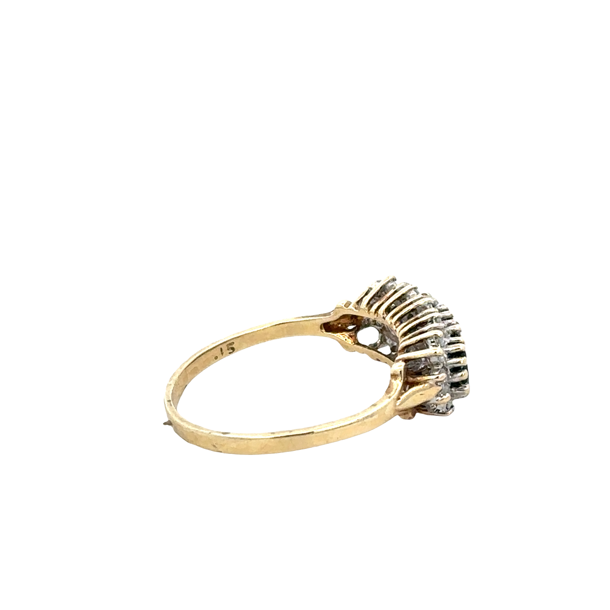 9ct yellow gold sapphire and diamond ring  sh25708l