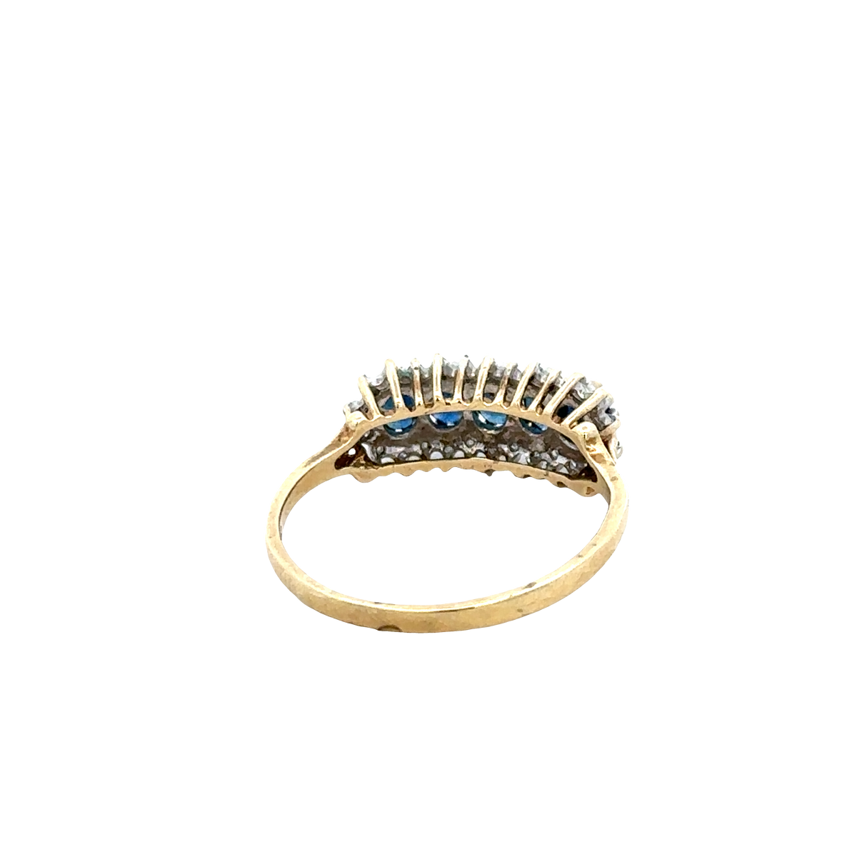 9ct yellow gold sapphire and diamond ring  sh25708l