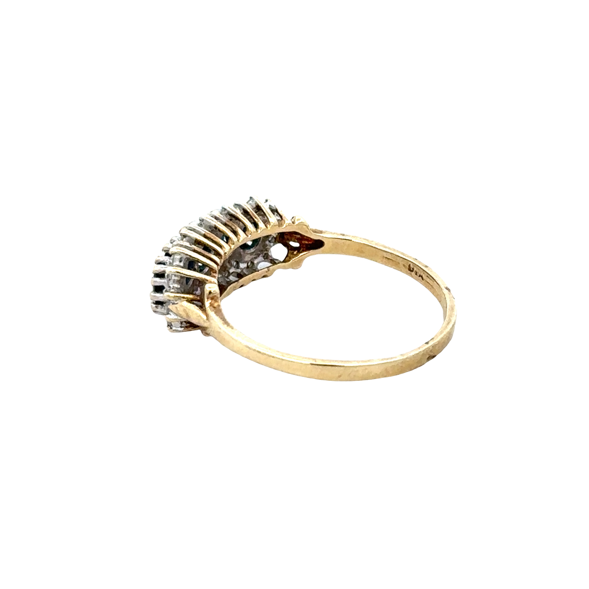 9ct yellow gold sapphire and diamond ring  sh25708l