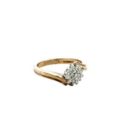 9ct yellow gold diamond ring  sh25694l