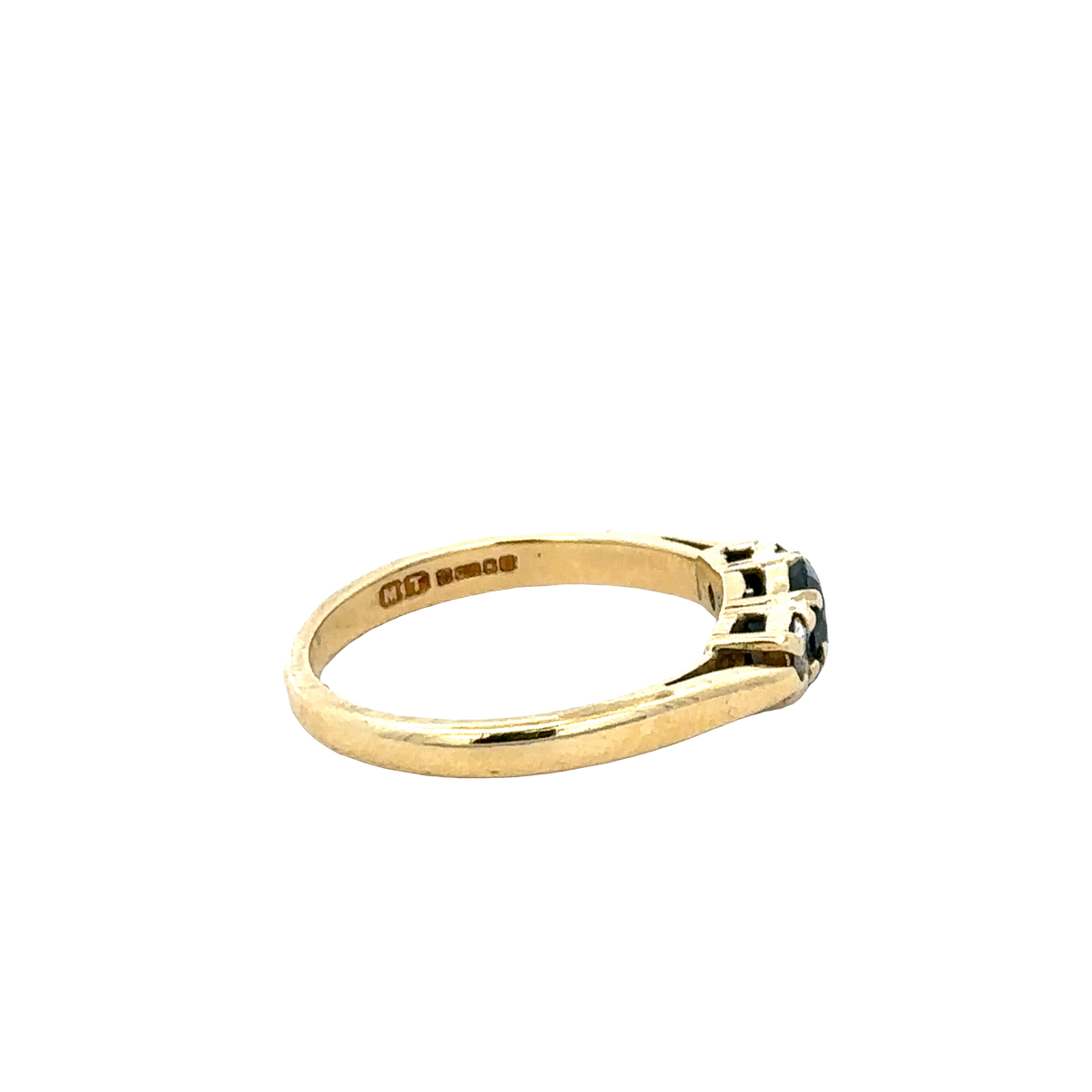 18ct yellow gold sapphire and diamond ring sh27758b