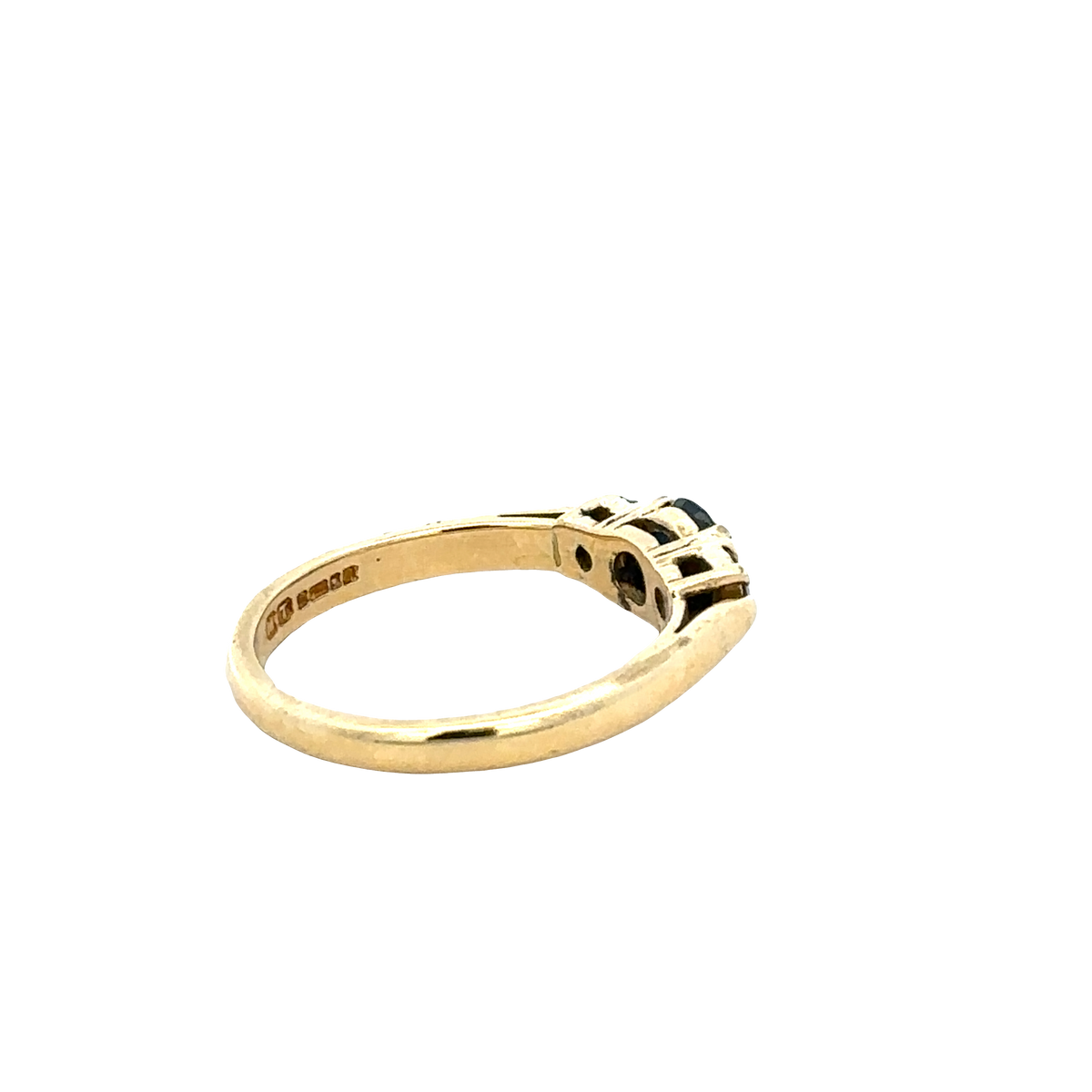 18ct yellow gold sapphire and diamond ring sh27758b