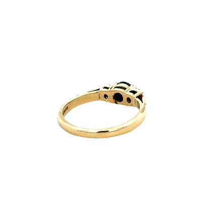 18ct yellow gold sapphire and diamond ring sh27758b