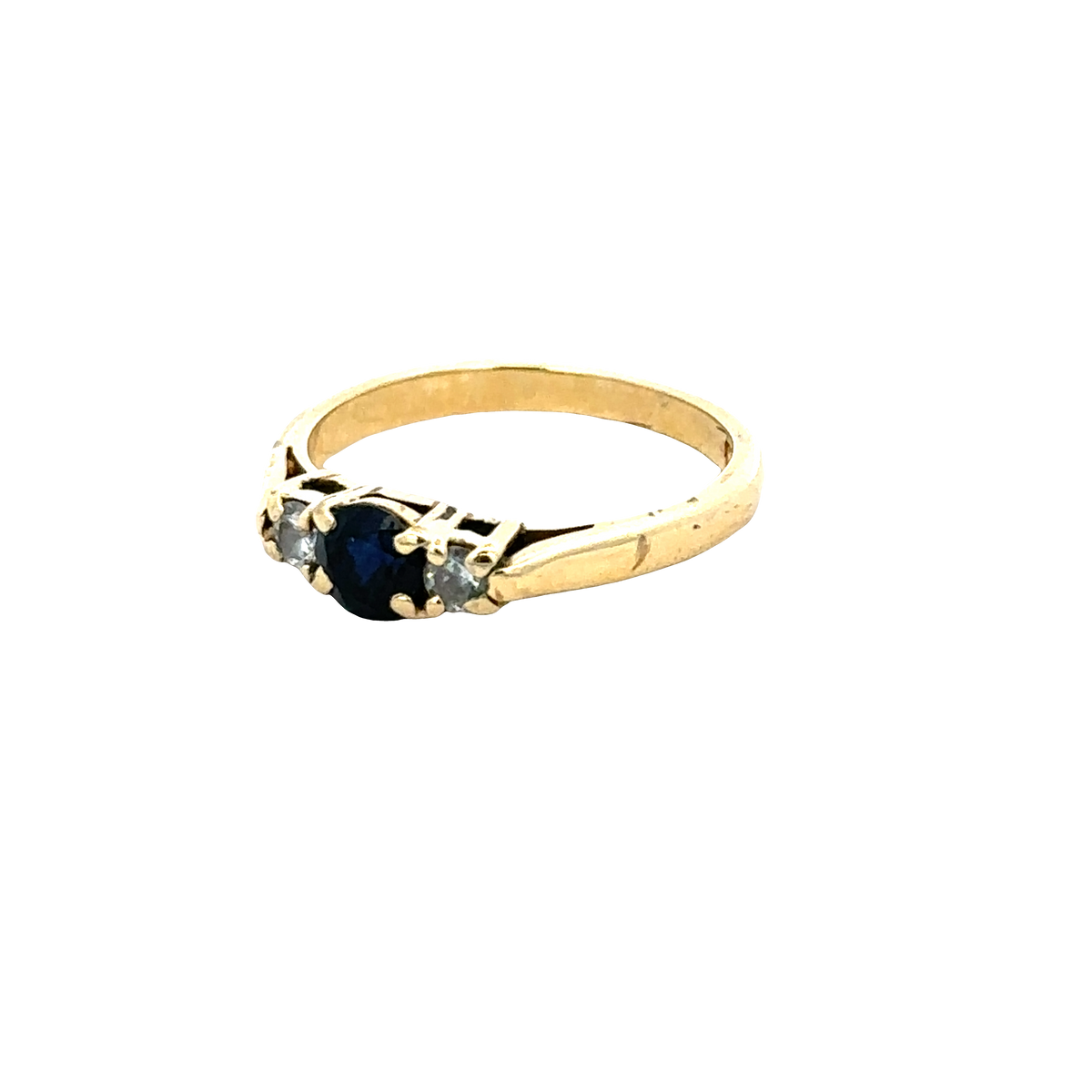 18ct yellow gold sapphire and diamond ring sh27758b