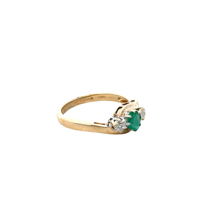 9ct yellow gold diamond ring sh27831b