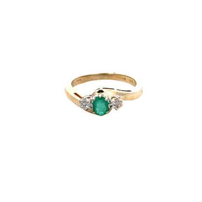 9ct yellow gold diamond ring sh27831b