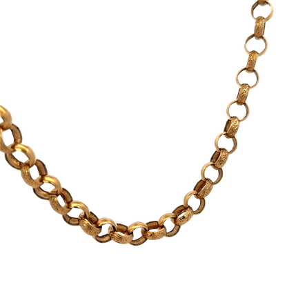 9ct yellow gold belcher chain 89.5g (sh25827l)